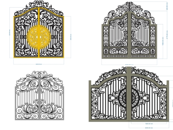 20 Mẫu Cổng 2 Cánh Vòm Cong Tạo Nét Sang Trọng
