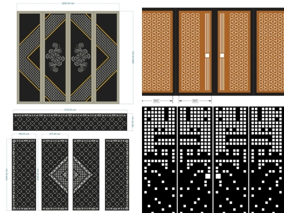 20 Mẫu Cổng 4 Cánh CNC Nhà Phố Đẹp, Bền, An Toàn