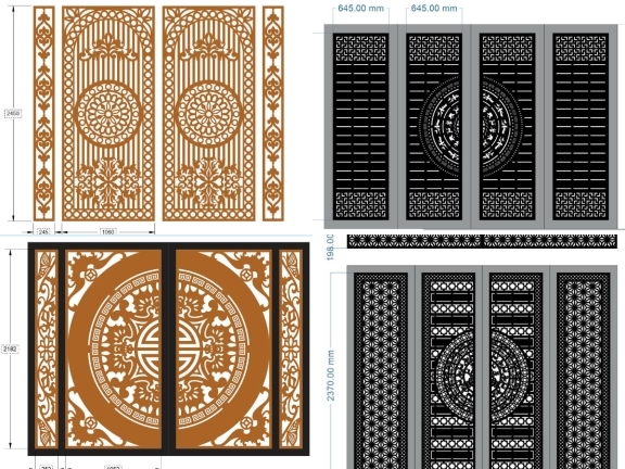 20 mẫu cổng 4 Cánh CNC thịnh hành – Tinh Tế & Sang Trọng