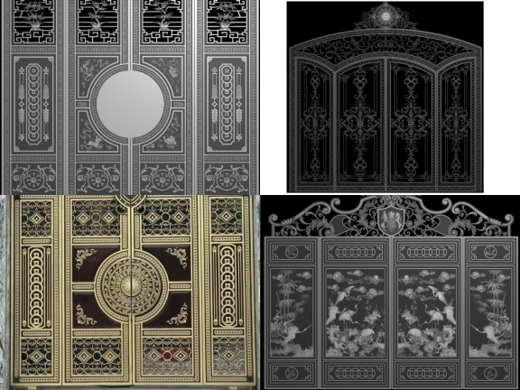 20 Mẫu Cổng 4 Cánh Nhôm Đúc Nghệ Thuật Cho Nhà Ở