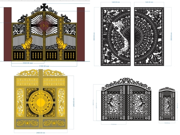 BST 14 mẫu cổng 2 cánh đẹp mắt 2026