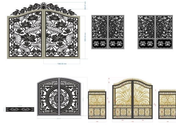 20 mẫu cổng sen 2 cánh siêu hot