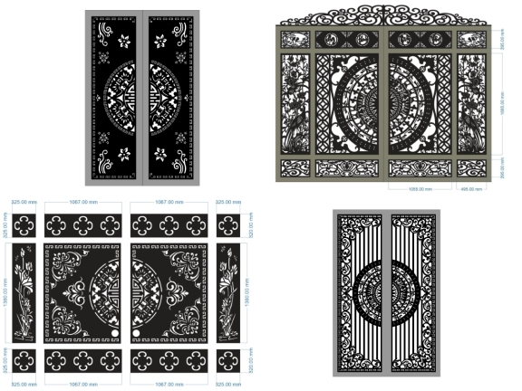 20 mẫu cổng trống đồng 2 cánh hiện đại