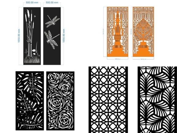 22 Mẫu vách ngăn hoa lá CNC mỹ thuật