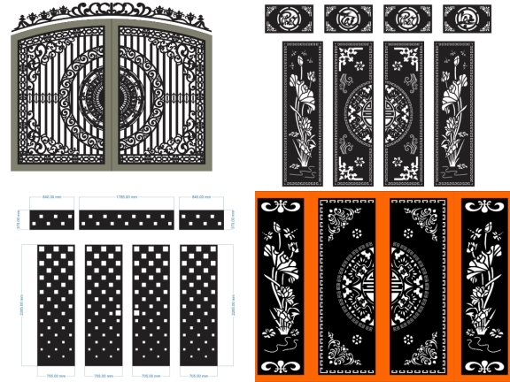 23 mẫu cổng 4 cánh mới nhất hiện đại