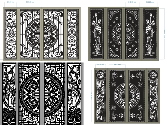 24 mẫu cổng 4 cánh trống dơi ấn tượng