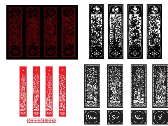 25 mẫu cổng Tứ Quý 4 cánh đẹp – sang trọng