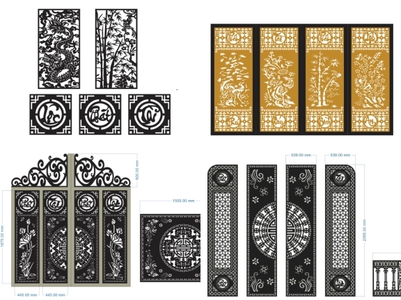 30 Mẫu Cổng 4 Cánh Phát Tài Phát Lộc