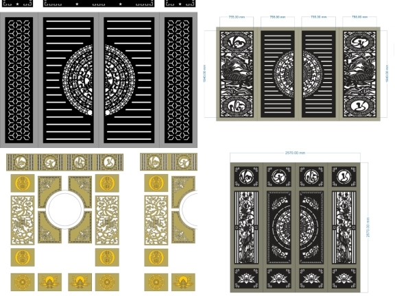 30 Mẫu Cổng 4 Cánh Vạn Sự Như Ý Sang Trọng