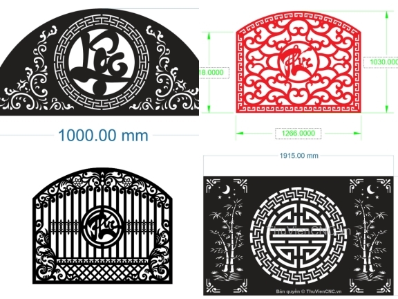 4 Mẫu Hàng Rào Phúc Lộc Thọ Đẹp
