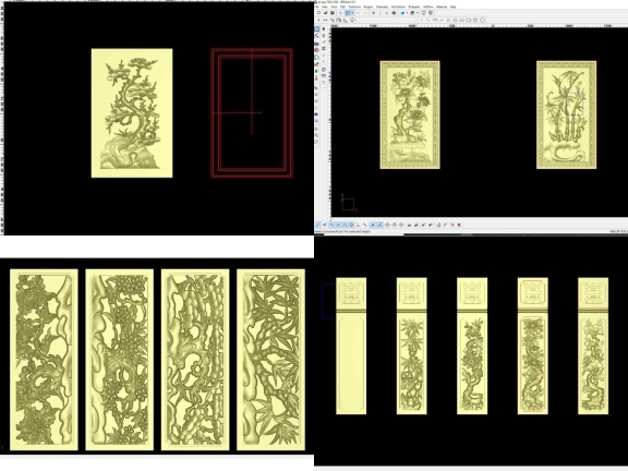 5 File Jdpaint CNC Tứ Quý Miễn Phí