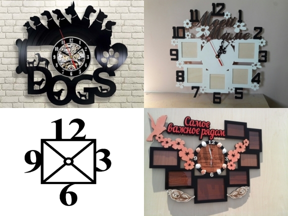 5 mẫu CNC đồng hồ treo tường