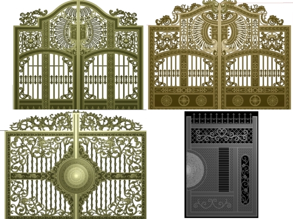 5 Mẫu Cổng 2 Cánh Nhôm Đúc Hoa Văn Sang Trọng