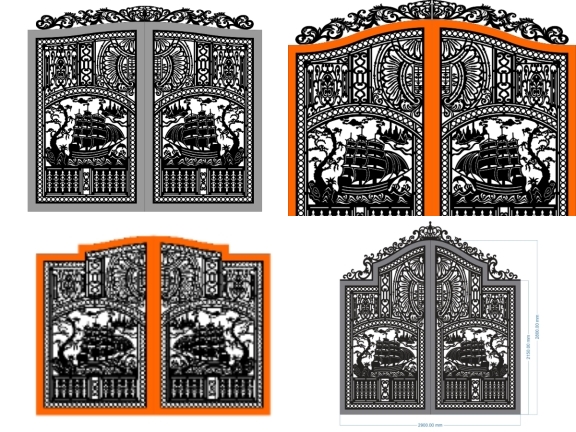 5 mẫu cổng 2 cánh thuận buồm xuôi gió