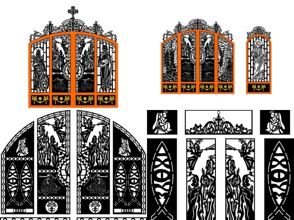 5 mẫu cổng 4 cánh công giáo