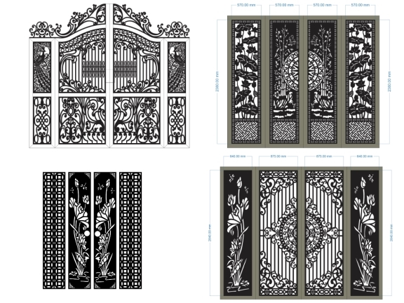 5 mẫu cổng 4 cánh hiện đại nhất