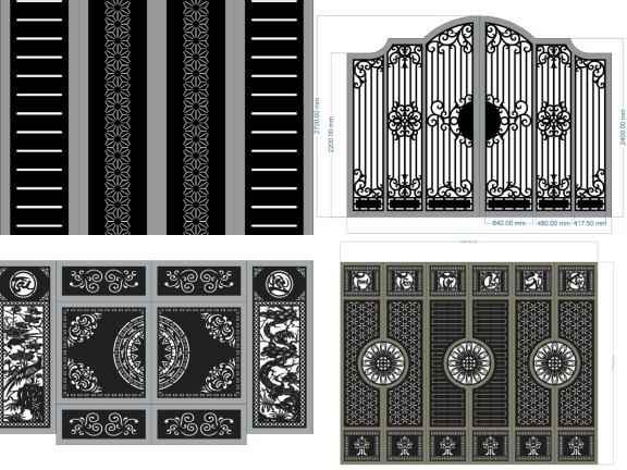 5 mẫu cổng 6 cánh thiết kế đẹp