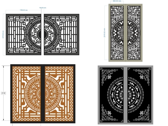 5 mẫu cổng trống đồng 2 cánh