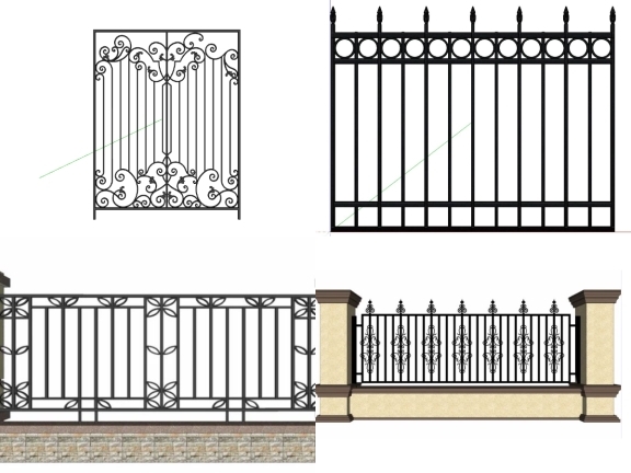 5 Mẫu Hàng Rào SketchUp Đẹp Đơn Giản