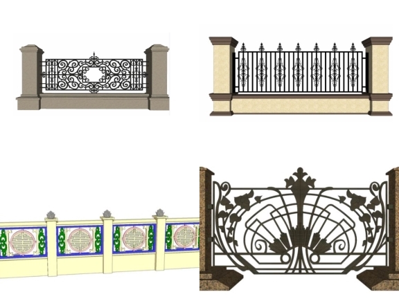 5 Mẫu Hàng Rào SketchUp Hiện Đại Đẹp Thực Tế