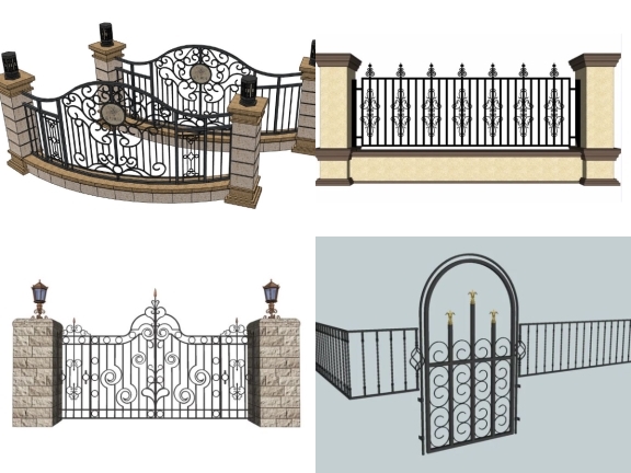5 Mẫu Hàng Rào SketchUp Hiện Đại Đẹp Thực Tế