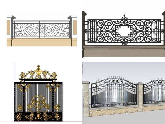 5 Mẫu Hàng Rào SketchUp Sang Trọng Cho Biệt Thự