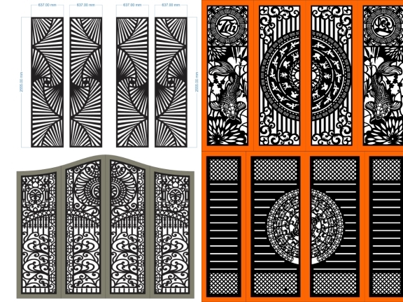 6 mẫu cổng 4 cánh mới hiện đại