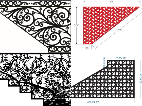 6 mẫu vách ngăn cầu thang CNC được ưa chuộng