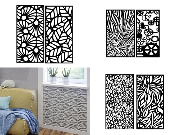 6 mẫu vách ngăn cnc họa tiết lá đẹp