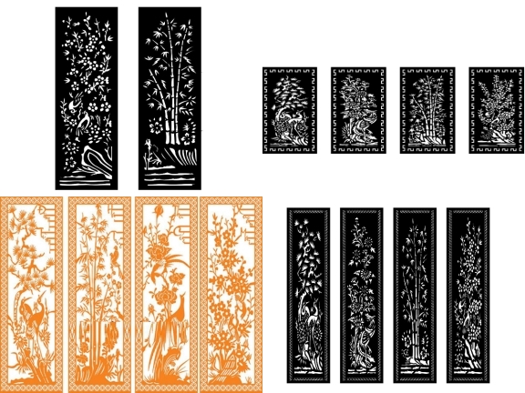 6 mẫu vách ngăn tùng cúc trúc mai CNC