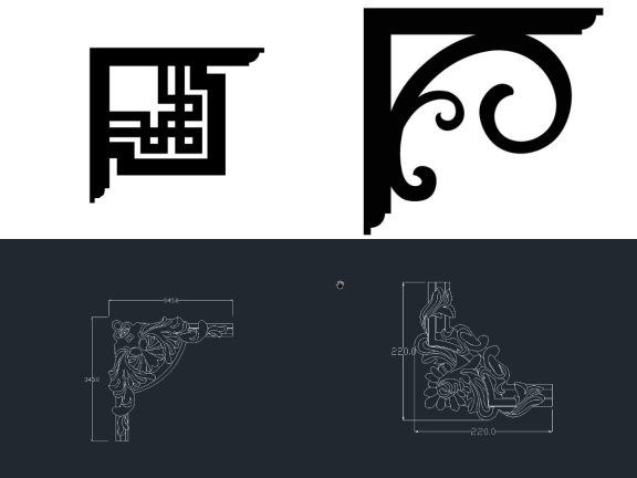 7 bộ sưu tập hoa góc cắt cnc tuyệt đẹp