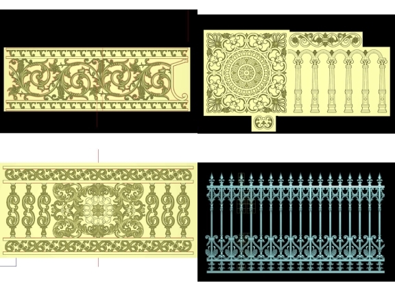 7 mẫu lan can nhôm đúc 3d jdp