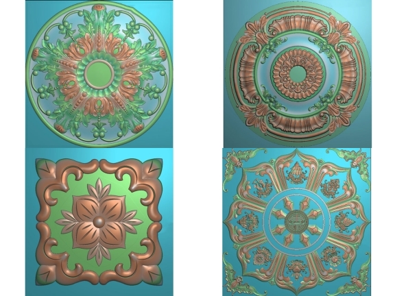 7 mẫu mâm trần CNC jdpaint trang trí đẹp