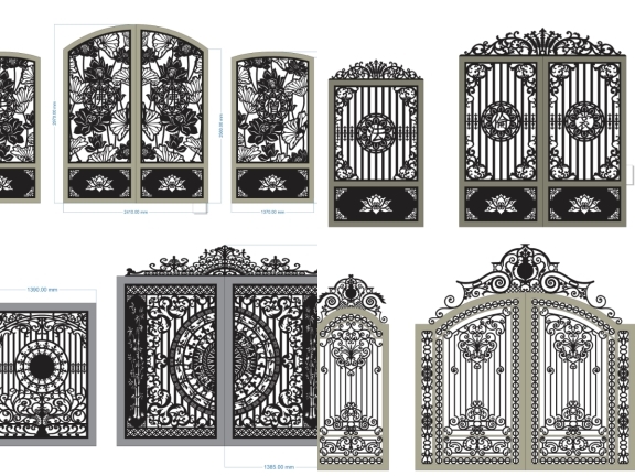 8 Mẫu cổng 2 cánh chính kết hợp cổng phụ