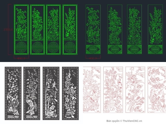 9 MẪU CNC Tứ quý TÙNG CÚC mới nhất 2022