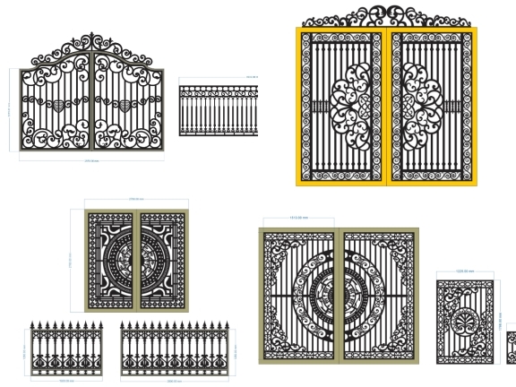 9 Mẫu Cổng 2 Cánh Và Hàng Rào Trang Trí Đẹp Mắt