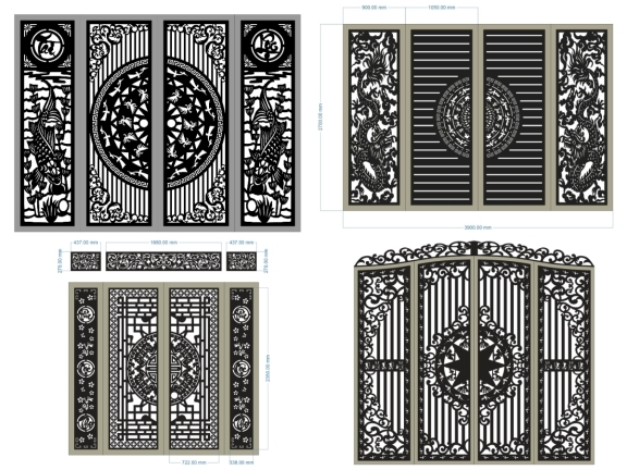 Bộ 10 mẫu cổng 4 cánh thiết kế đẹp nhất