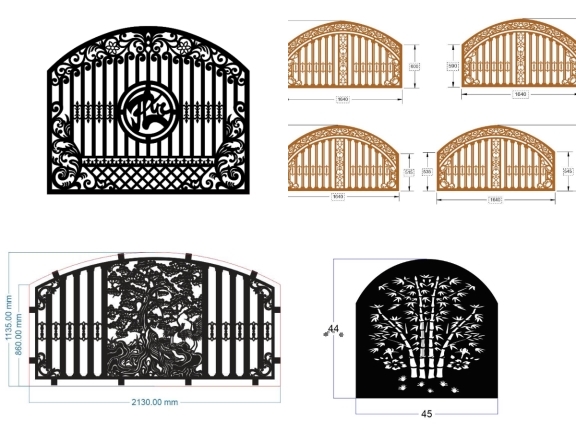 Bộ 10 mẫu hàng rào vòm cong