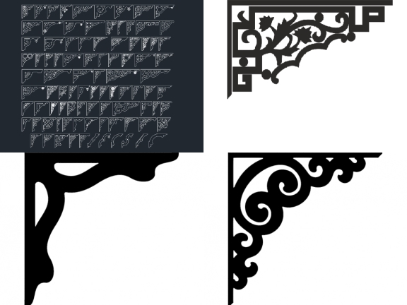 Bộ 10 mẫu hoa góc cắt cnc hot nhất năm 2022