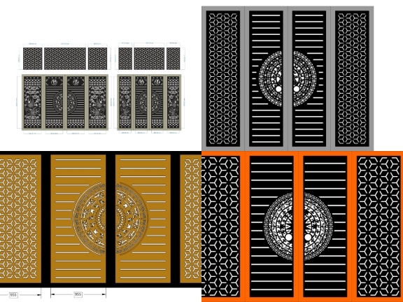 Bộ sưu tập 5 mẫu Catalogue cổng bông tuyết 4 cánh hot