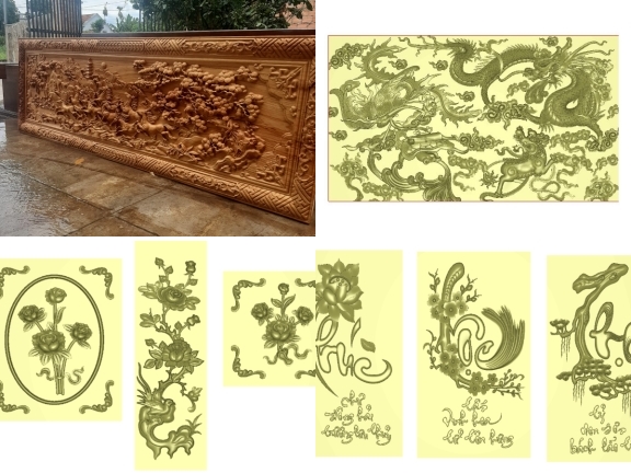 Bộ 15 Tranh thiết kế Jdpaint CNC sang trọng