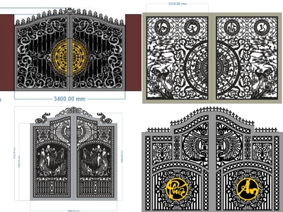 Bộ 20 Mẫu Cổng 2 Cánh Tự Do – Giải Pháp Mặt Tiền Rộng Thoáng