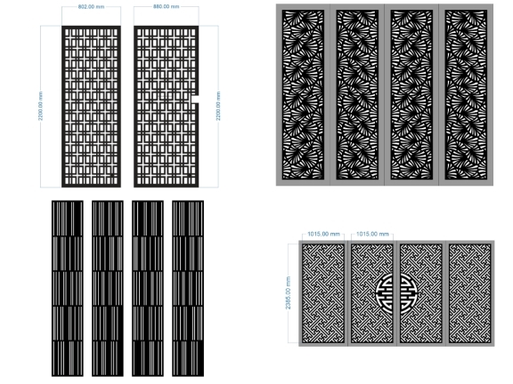 Bộ 10 mẫu cổng 4 cánh nhà phố hot