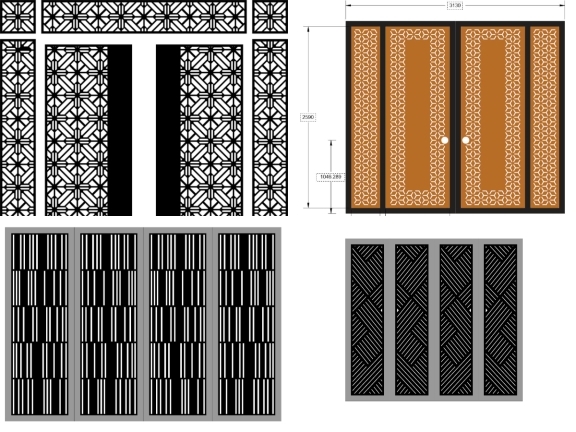 Bộ 25 mẫu cổng 4 cánh nhà phố hiện đại đẹp mắt