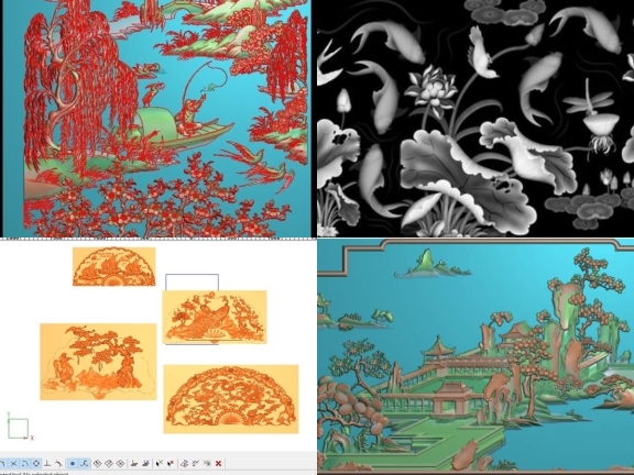 Bộ 5 mẫu thiết kế Jdpaint Tranh CNC siêu đẹp