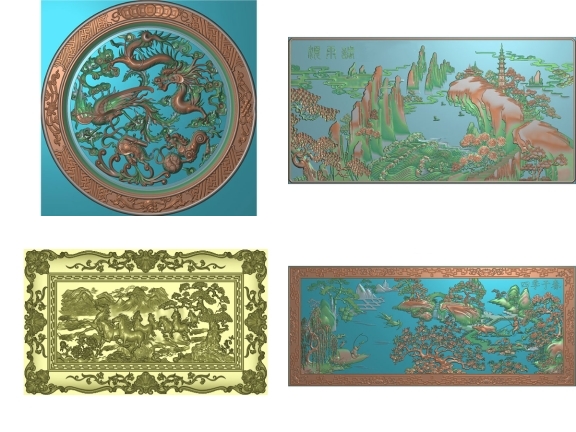 Bộ 5 thiết kế Jdpaint Tranh 3D CNC thịnh hành