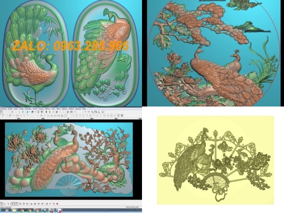 Bộ 5 thiết kế Jdpaint Tranh Công CNC độc đáo