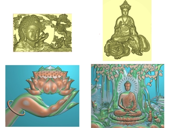 Bộ 8 mẫu Phật giáo CNC thiết kế chi tiết nhất