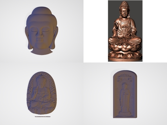 Bộ 9 mẫu Tượng Phật thiết kế Stl đẹp nhất