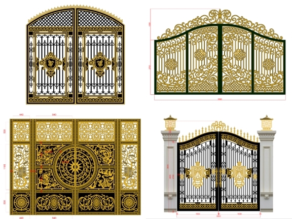 Bộ Cổng Cao Cấp Hoa Văn Độc Đáo – Khẳng Định Phong Cách Gia Chủ